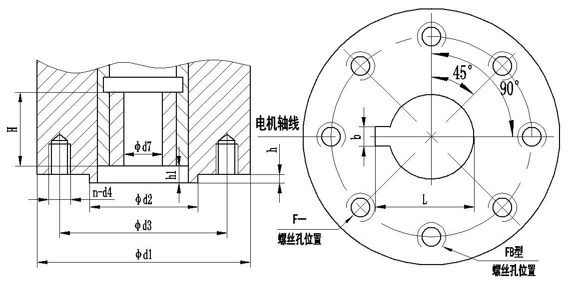 Q型角行程茄子网站下载APP執行器連接尺寸圖